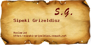 Sipeki Grizeldisz névjegykártya